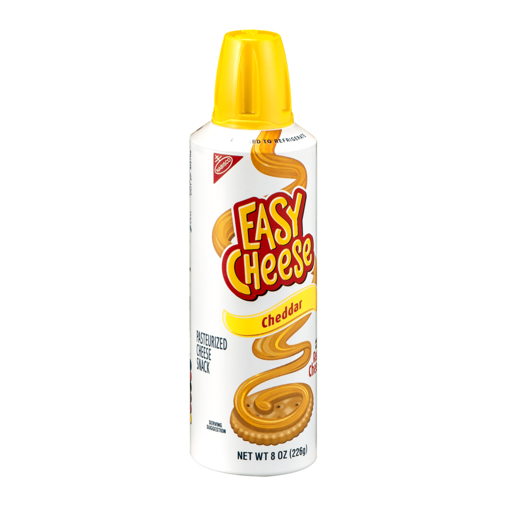 Nabisco Easy Cheese Pasturized Cheese Snack Cheddar 8oz Can