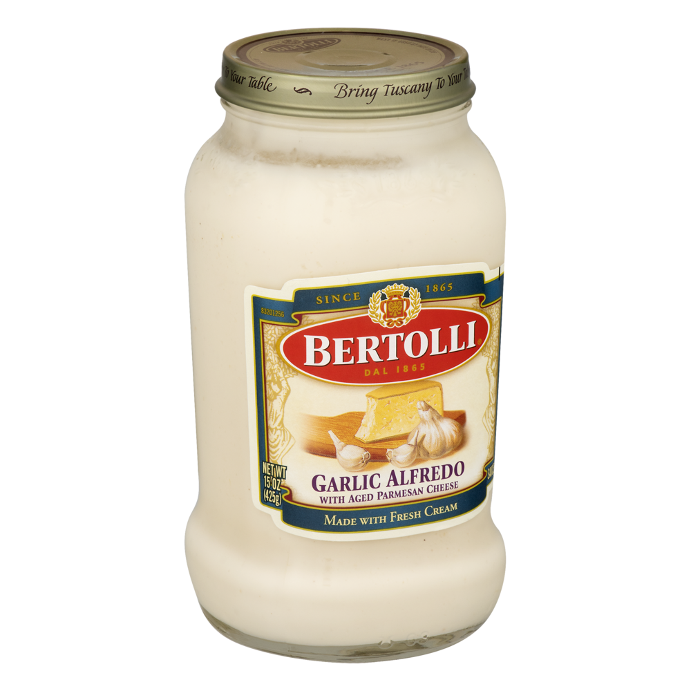 Bertolli Garlic Alfredo Pasta Sauce with Aged Parmesan Cheese 15oz Jar