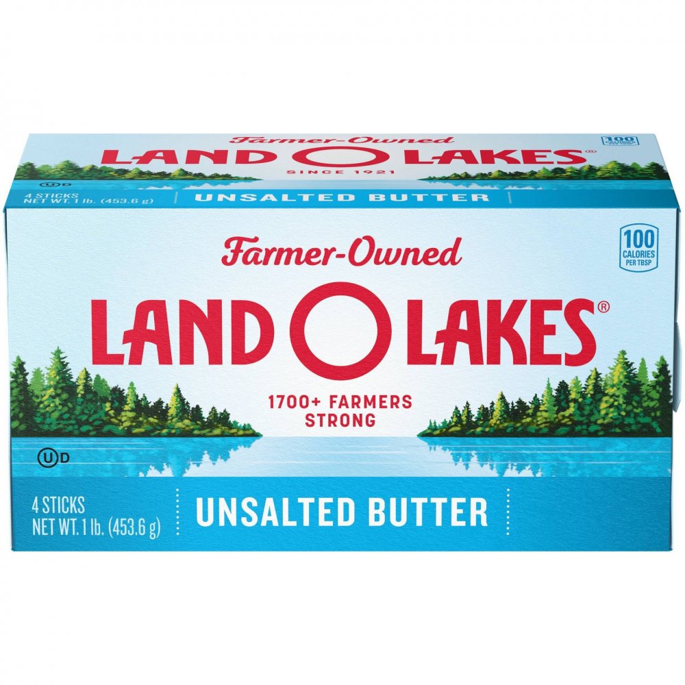 Land O Lakes Butter Unsalted Sticks 4 Quarters 1LB Box