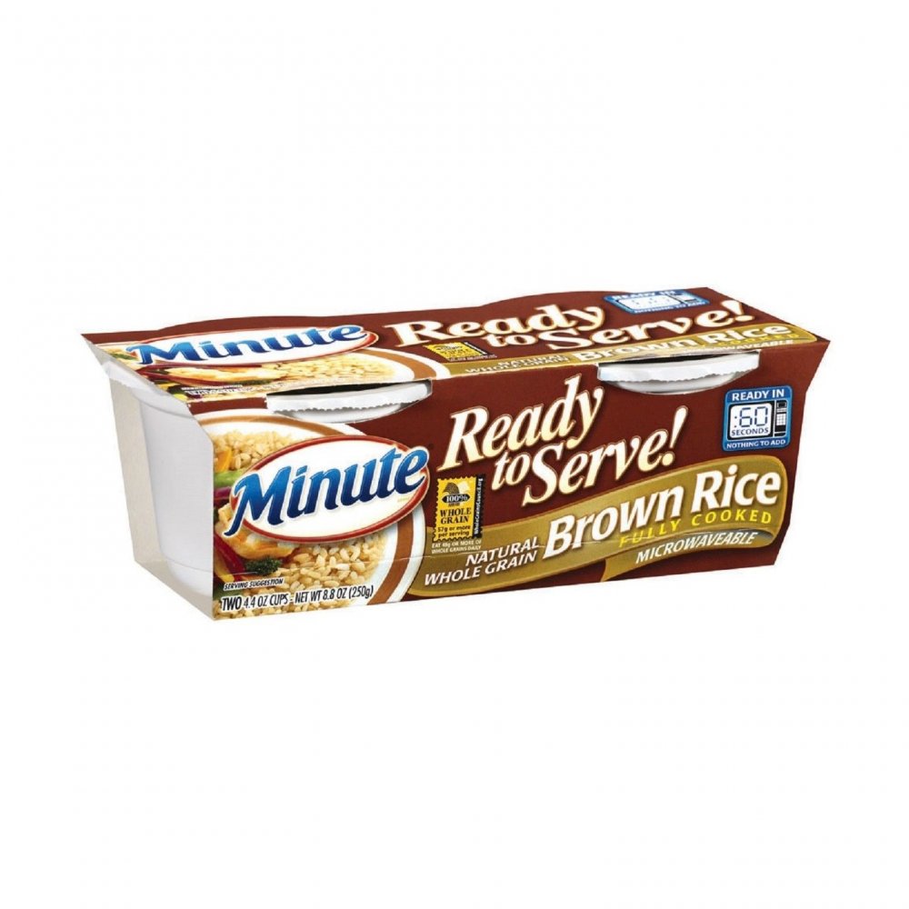 Minute Ready To Serve Natural Whole Grain Brown Rice 2CT 4.4oz EA 8.8oz PKG