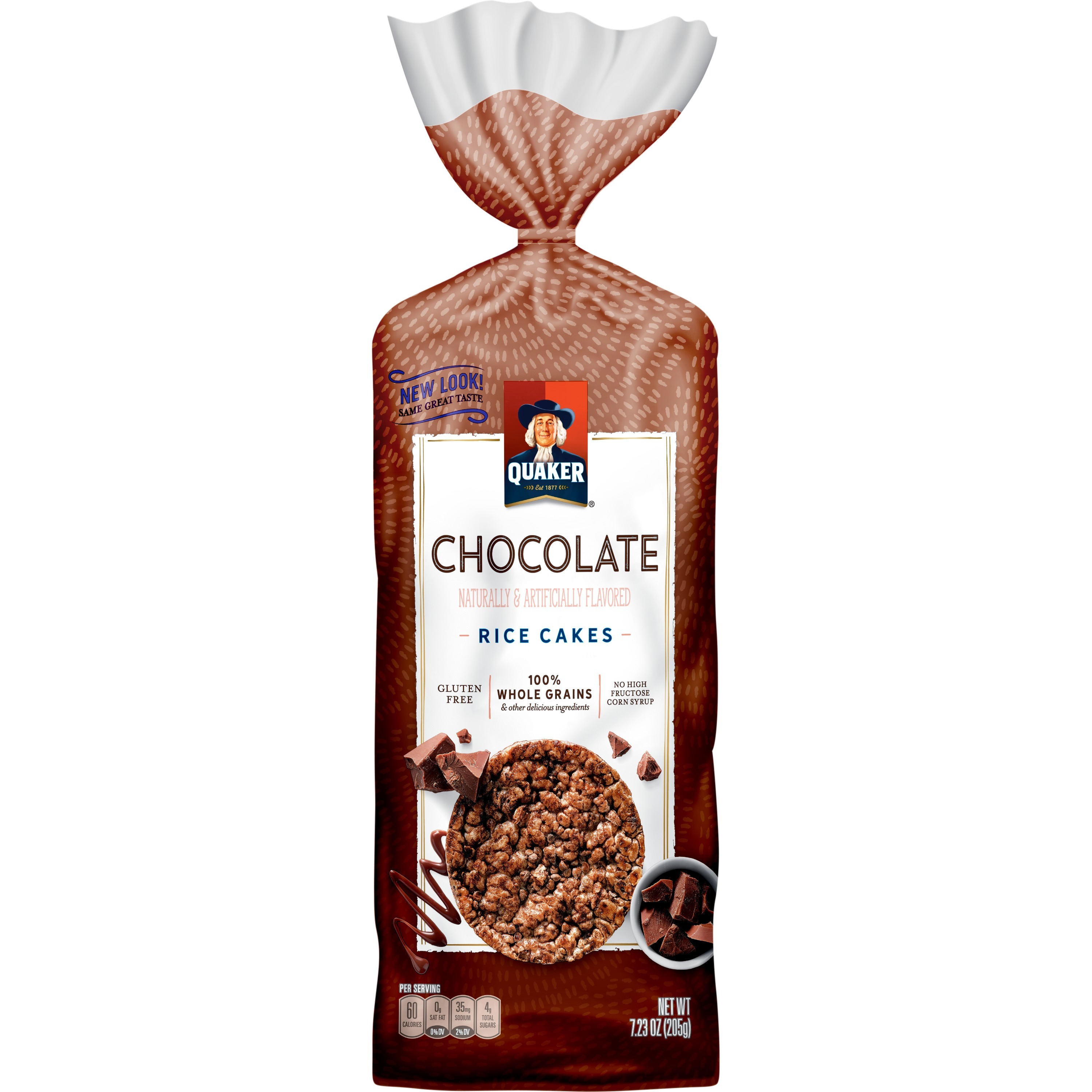 Quaker Rice Cakes Chocolate 14CT 6.56oz PKG