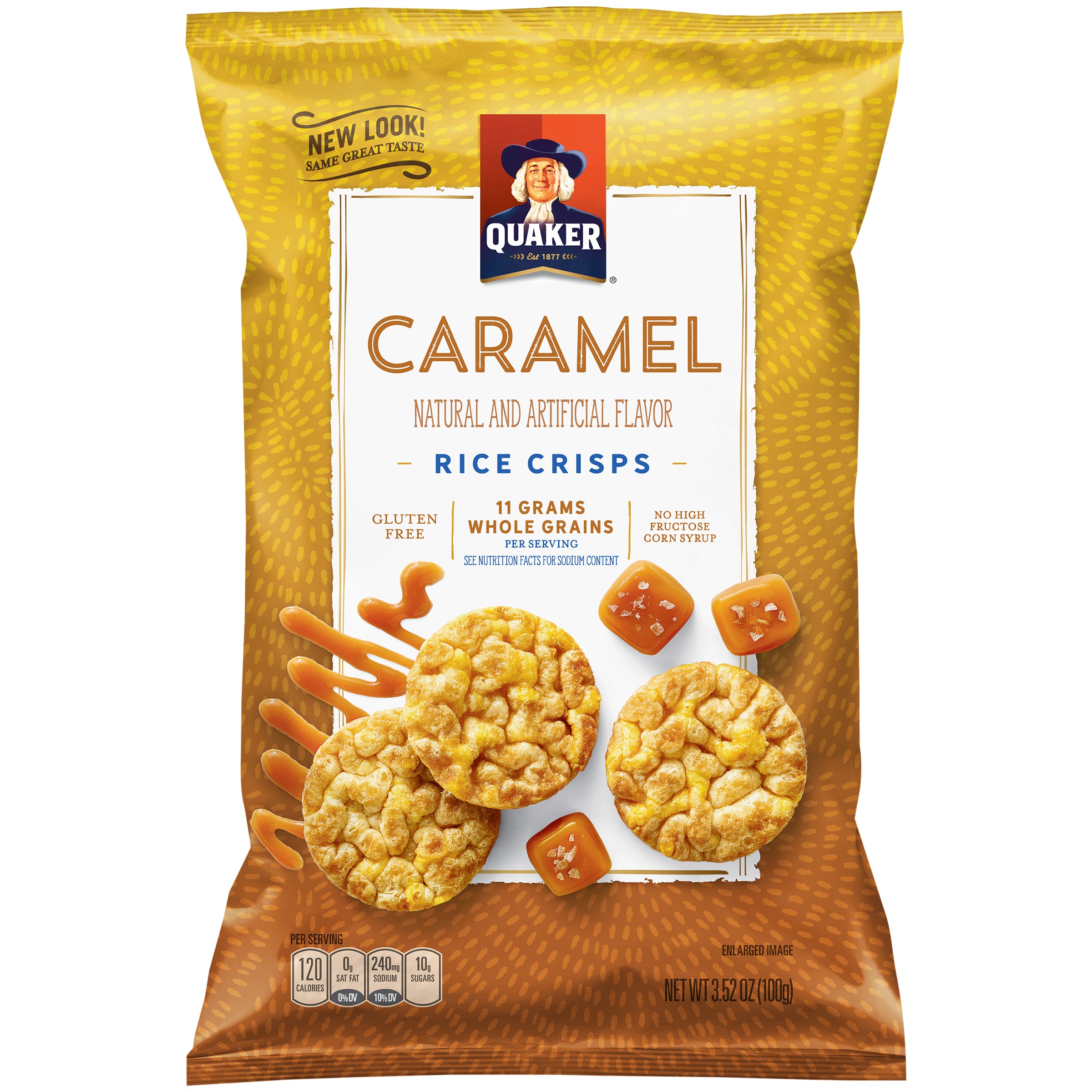 Quaker Caramel Rice Crisps Snacks 3.52oz Bag