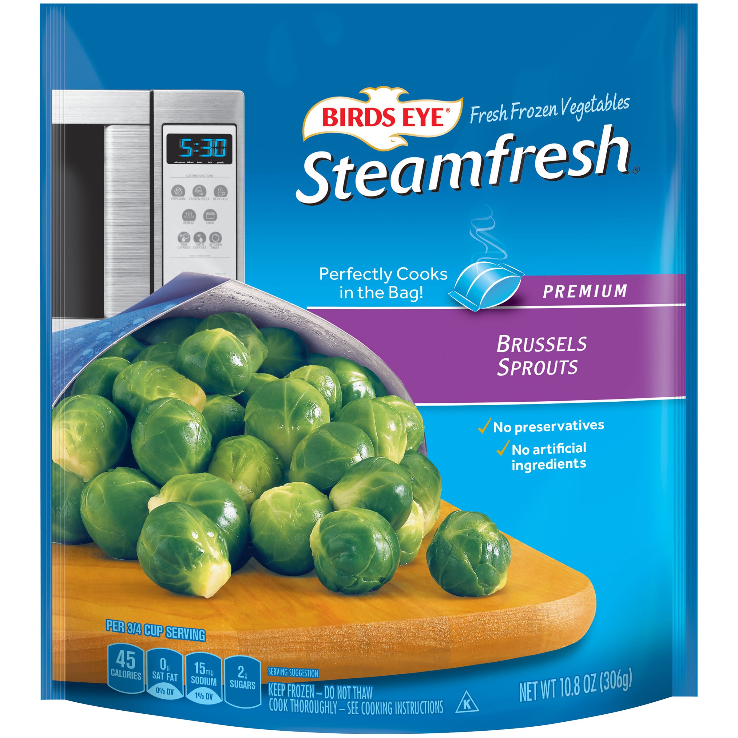 Birds Eye Steamfresh Premium Brussel Sprouts 10.8oz Bag