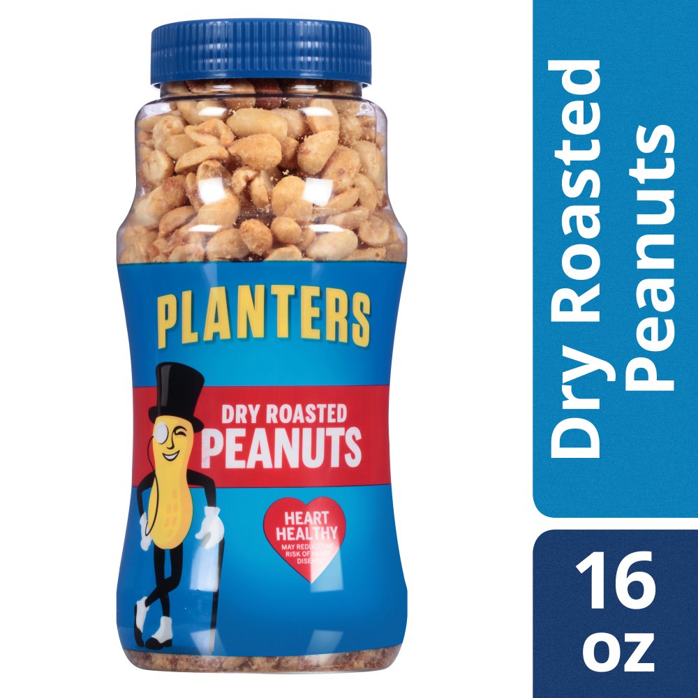Planters Peanuts Dry Roasted 16oz Jar