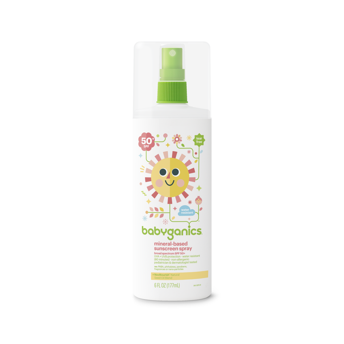 Babyganics Mineral-Based Sunscreen Spray SPF 50+ 6oz BTL
