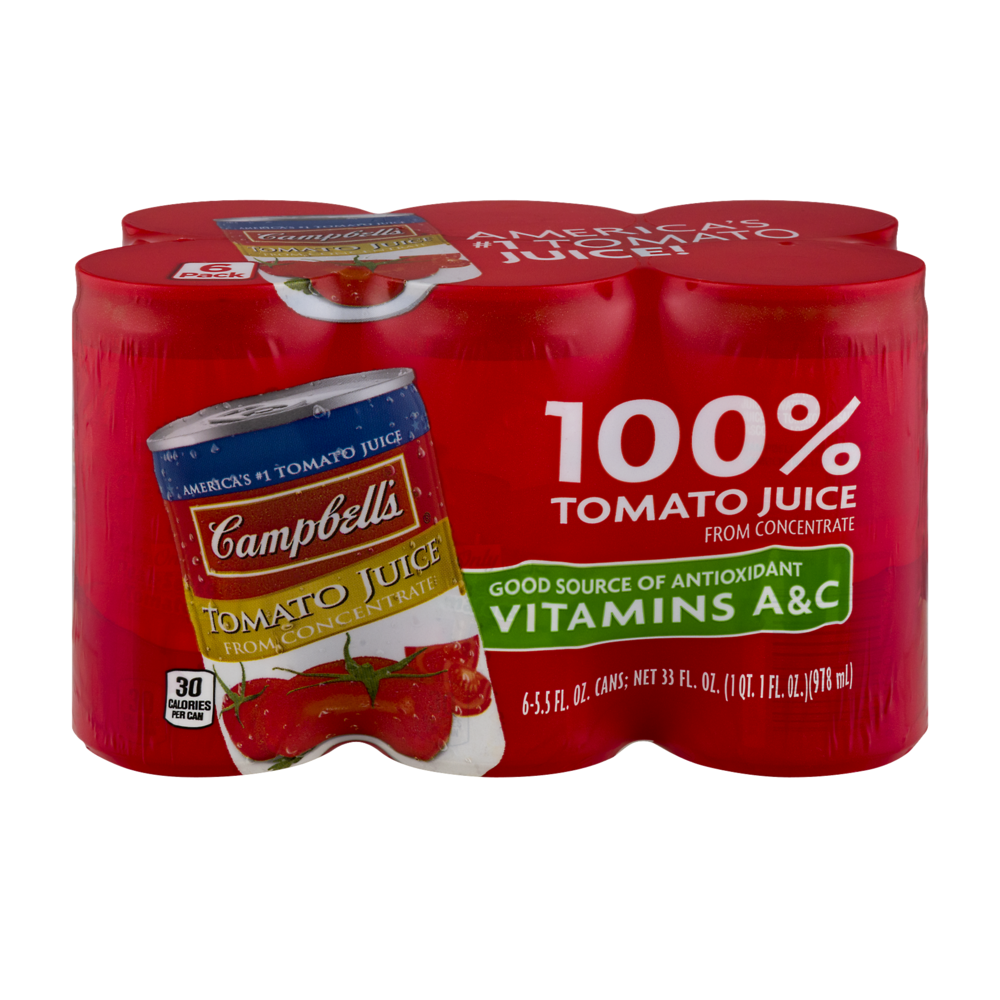 Campbell's Tomato Juice From Concentrate 5.5oz EA 6PK