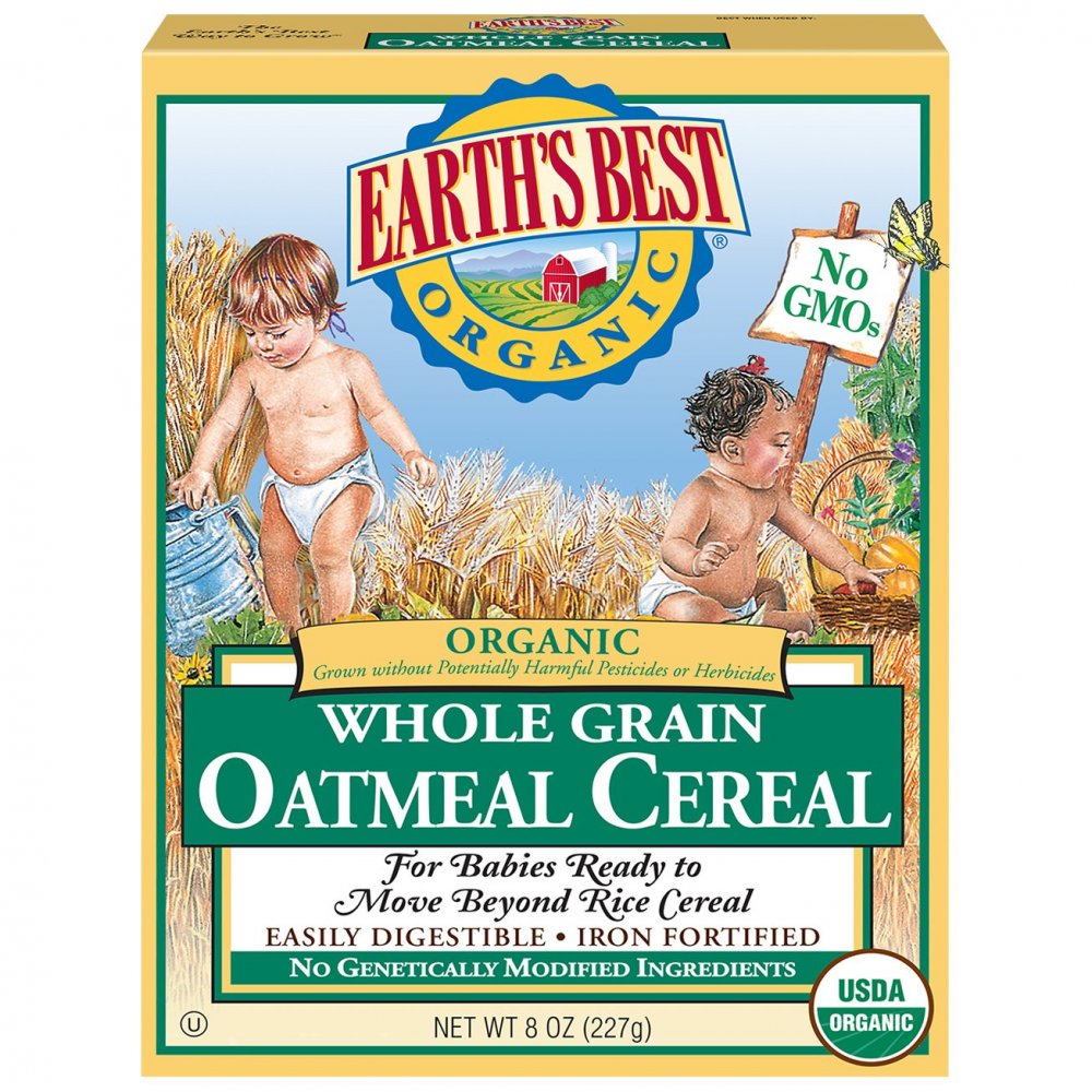 Earth's Best Cereal Oatmeal Whole Grain Organic 8oz Box