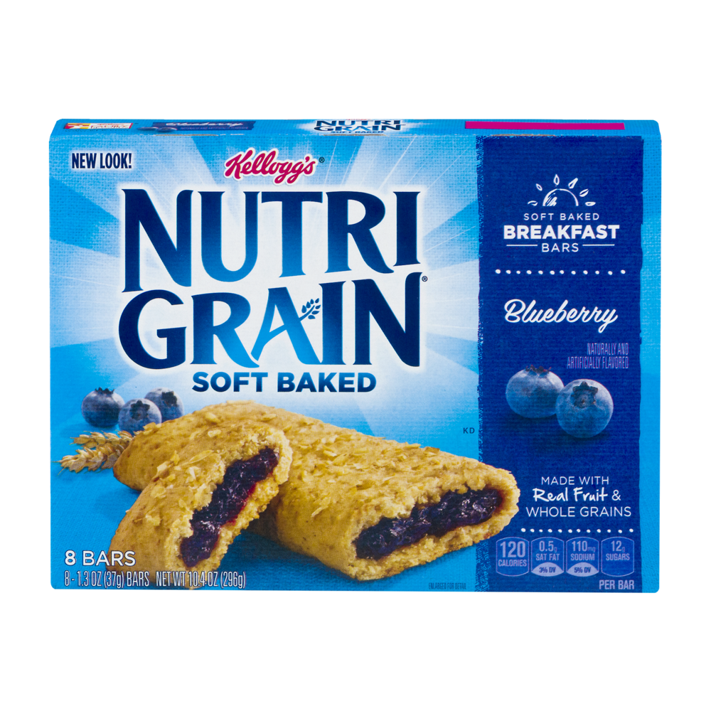 Kellogg's Nutri-Grain Cereal Bars Blueberry 8CT 10.4oz Box