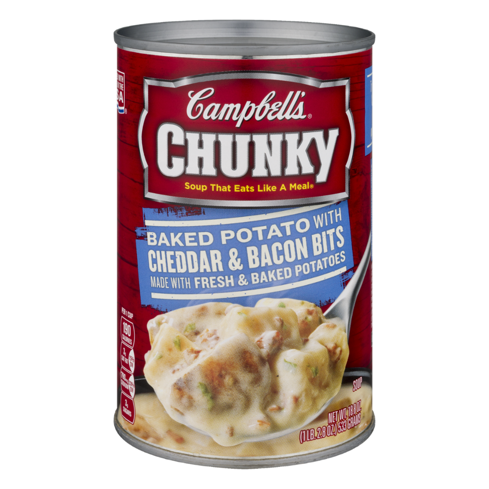 Campbell's Chunky Soup Baked Potato Cheddar & Bacon Bits 18.8oz. Can