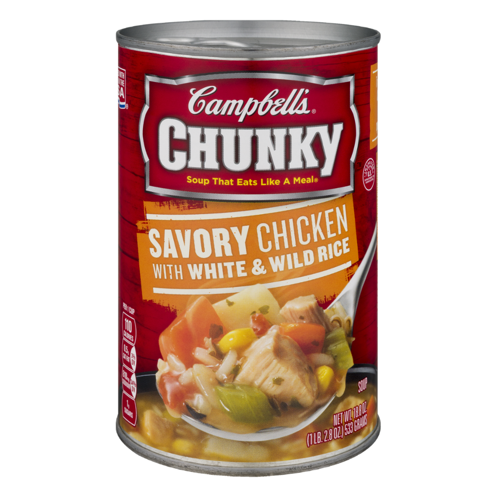 Campbell's Chunky Soup Chicken with White & Wild Rice 18.8oz Can
