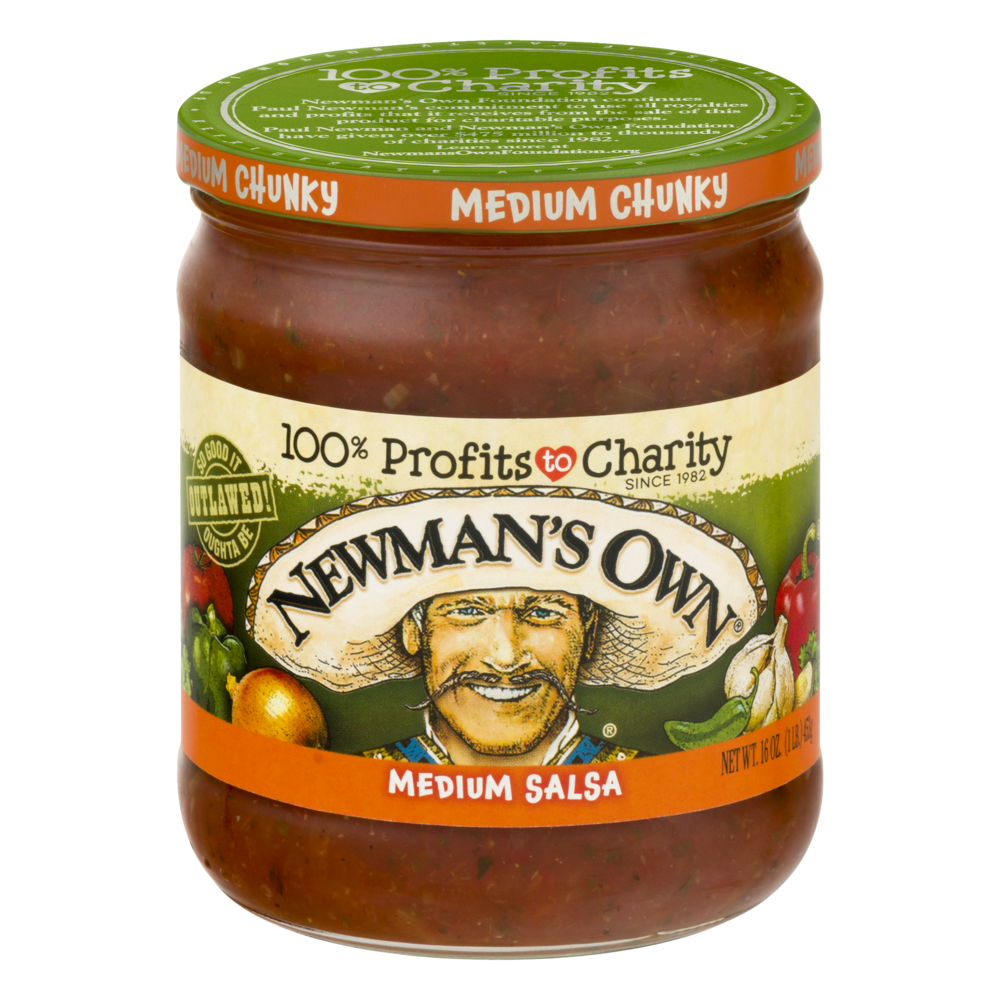 Newman's Own All Natural Salsa Chunky Medium 16oz Jar