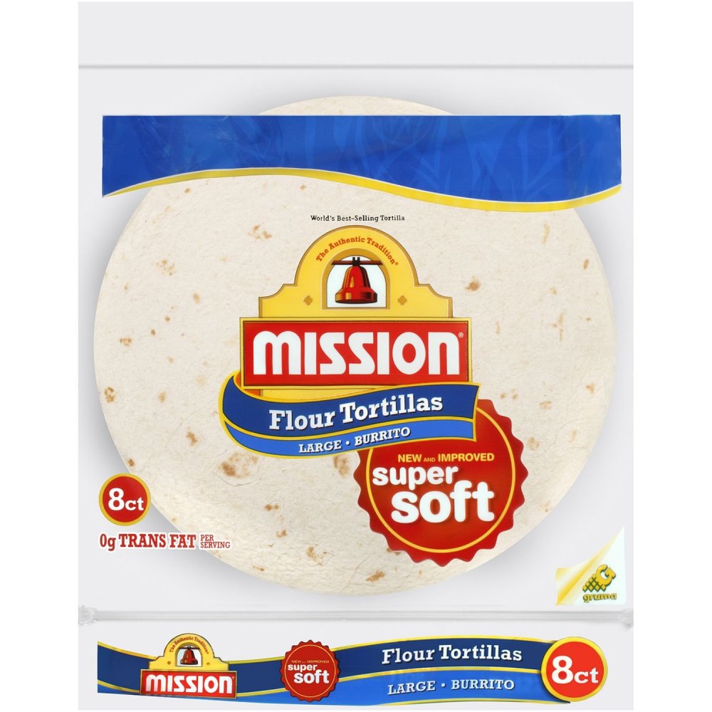 Mission Flour Tortillas Large Size 8CT 20oz PKG