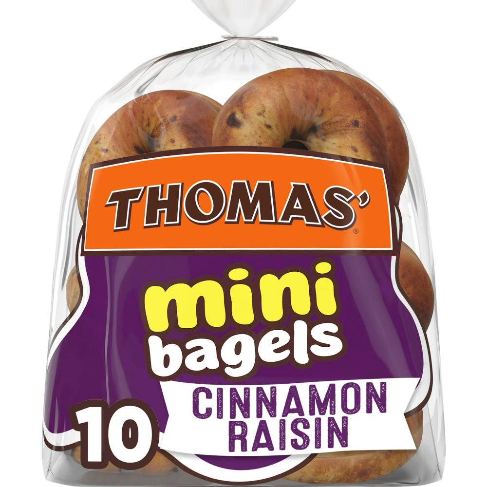 Thomas' Mini Bagels Cinnamon Raisin 10CT 15oz PKG