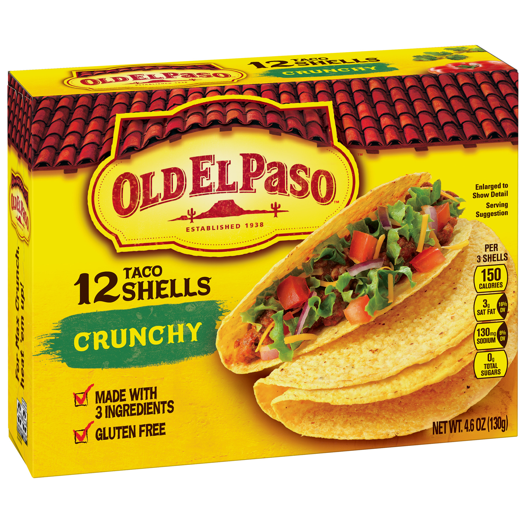 Old El Paso Taco Shells Crunchy 12CT 4.6oz Box
