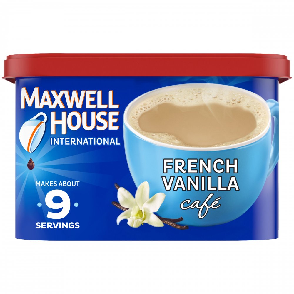 Maxwell House International Coffee French Vanilla Cafe Instant 8.4oz Can