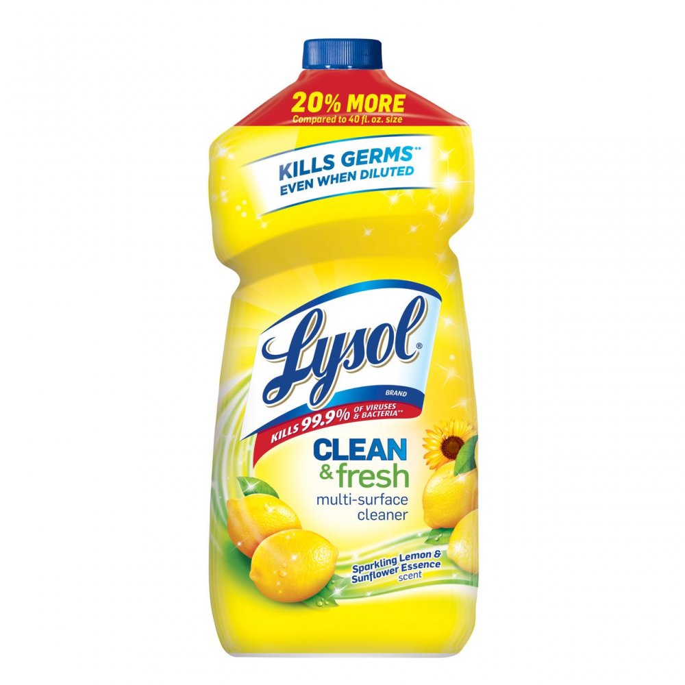 Lysol All Purpose Cleaner Multi Surface Pourable Lemon Scent 48oz BTL