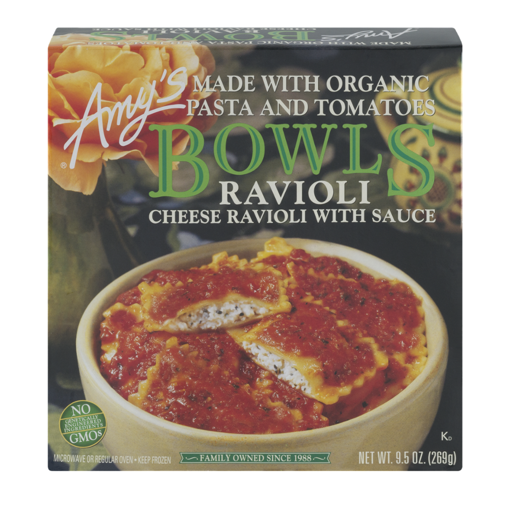 Amy's Bowls Cheese Ravioli with Organic Pasta and Tomatoes 9.5oz PKG