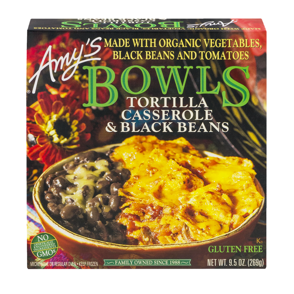 Amy's Bowls Tortilla Casserole and Black Beans 9.5oz PKG