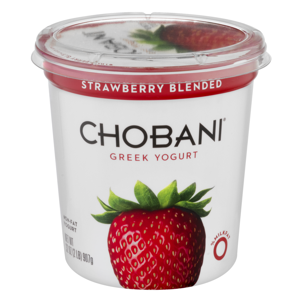 Chobani Greek Yogurt Strawberry Blended 32oz Tub