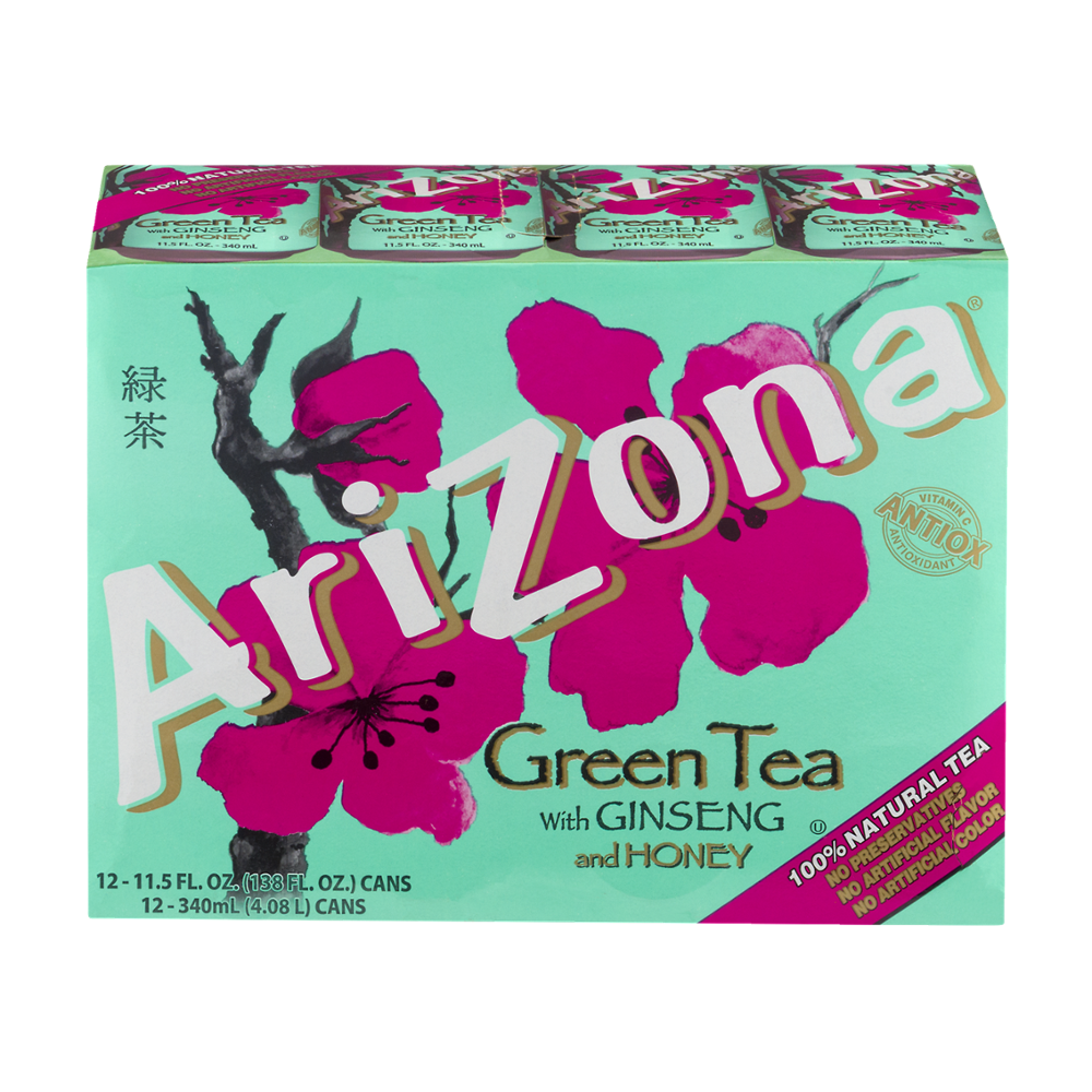Arizona Green Tea with Ginseng and Honey 12PK of 11.5oz Cans