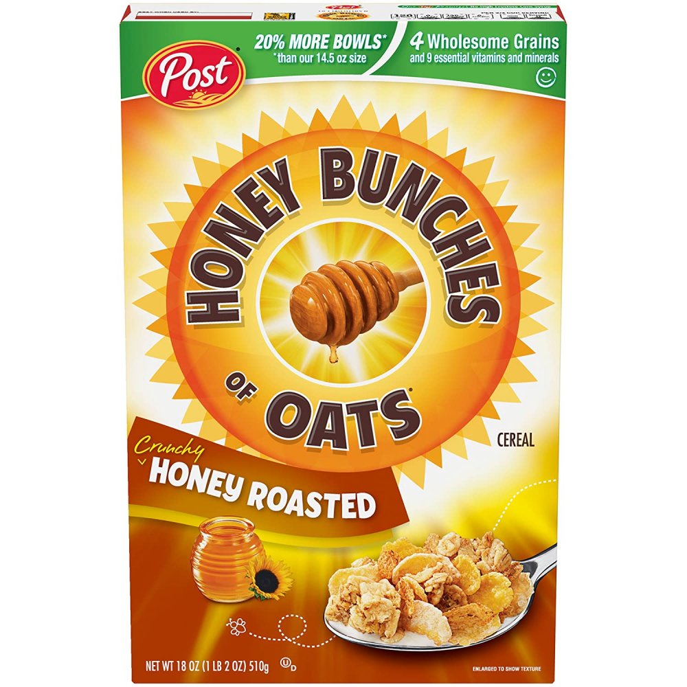 Post Honey Bunches of Oats Crunchy Honey Roasted 18oz Box