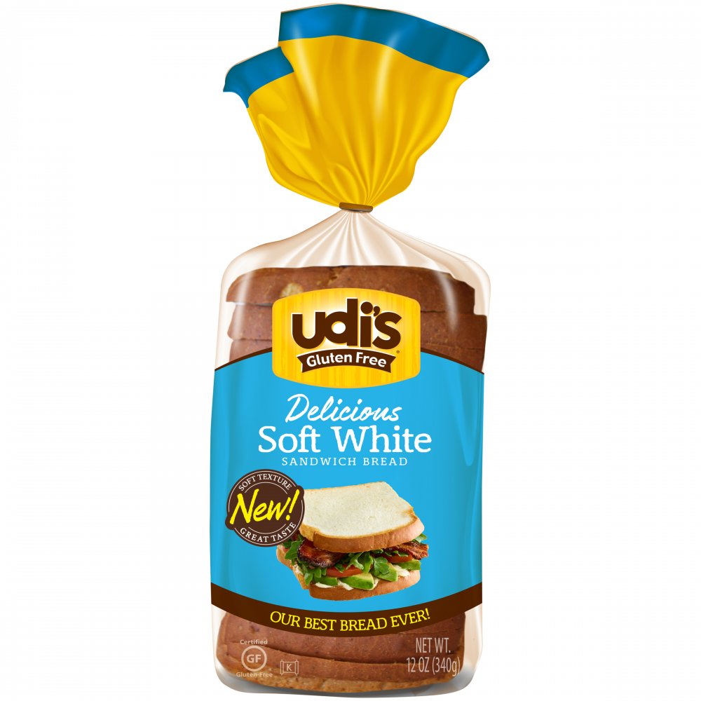 Udi's Soft White Sandwich Bread Loaf 12oz (Frozen)