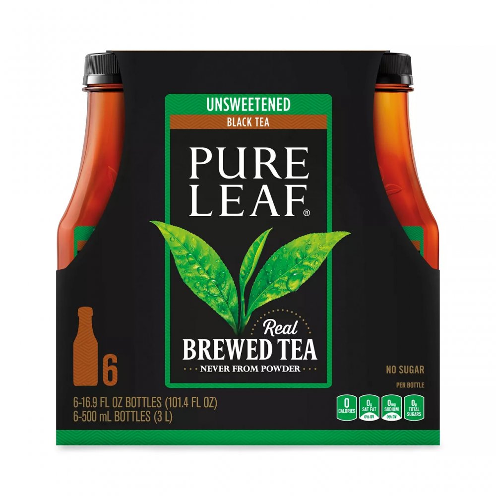 Pure Leaf Brewed Tea Unsweetened Black Tea 16.9oz 6Count