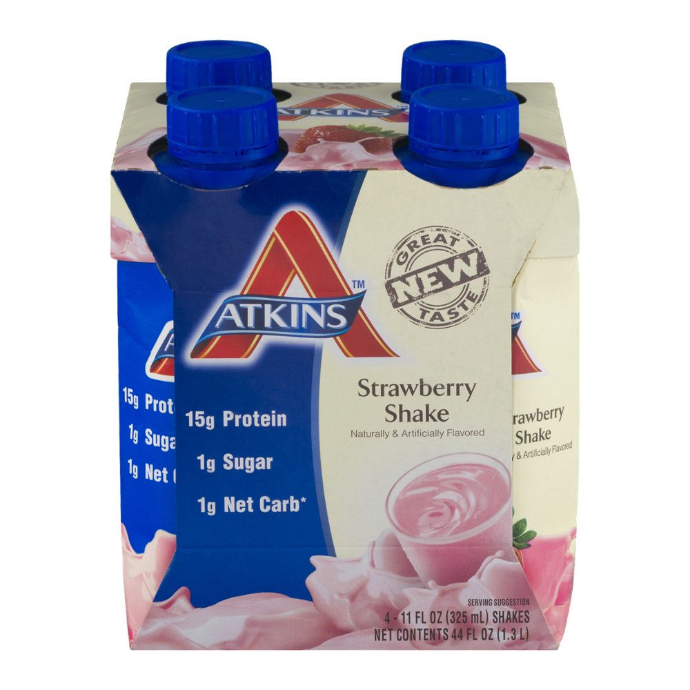 Atkins Strawberry Shake 4CT 11oz EA