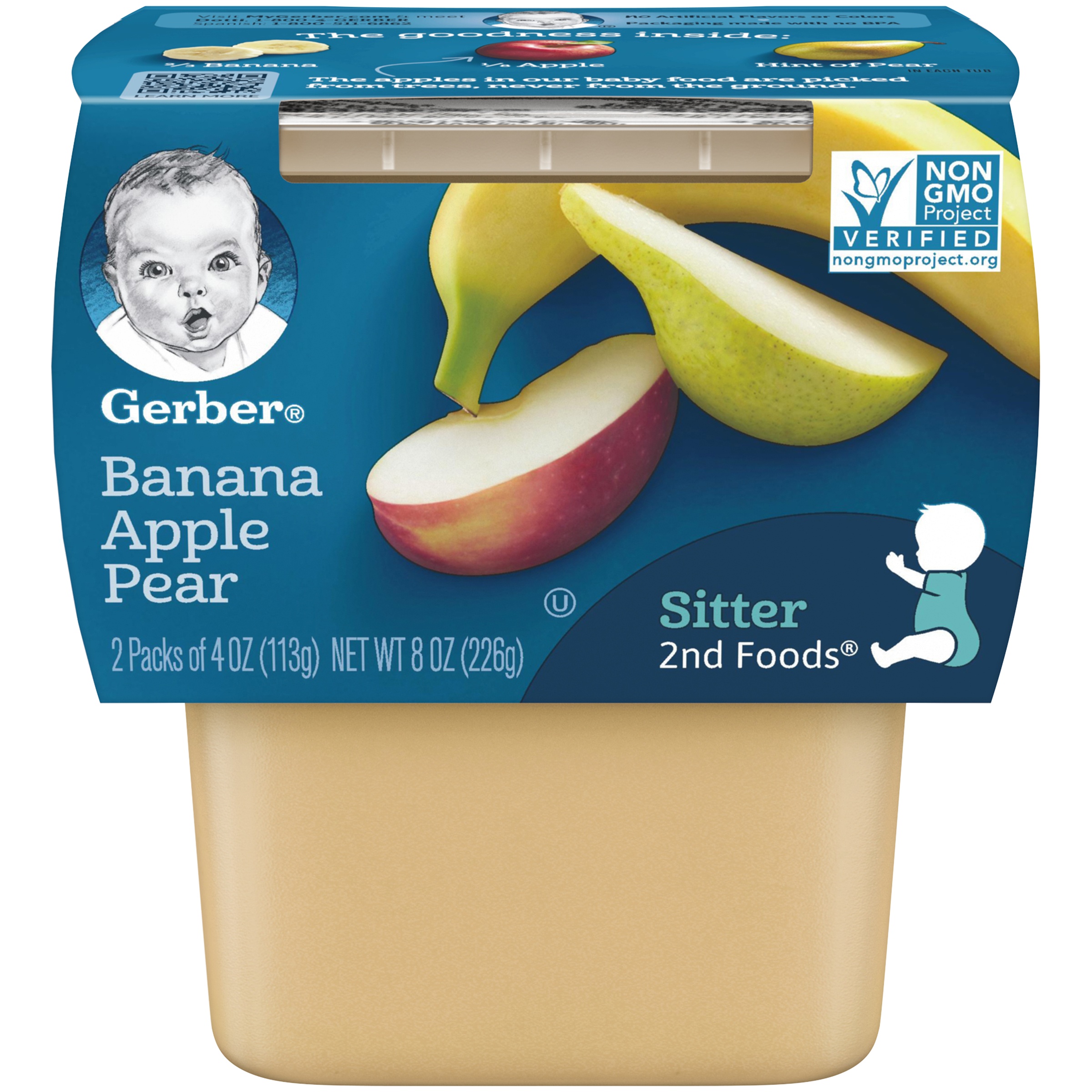 Gerber 2nd Foods Bananas Apples & Pears 4oz 2PK