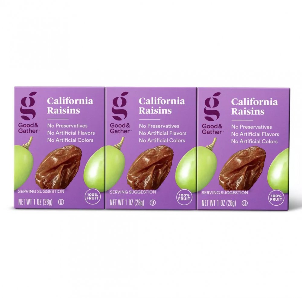 Store Brand California Snack Raisins 6PK 1oz Boxes