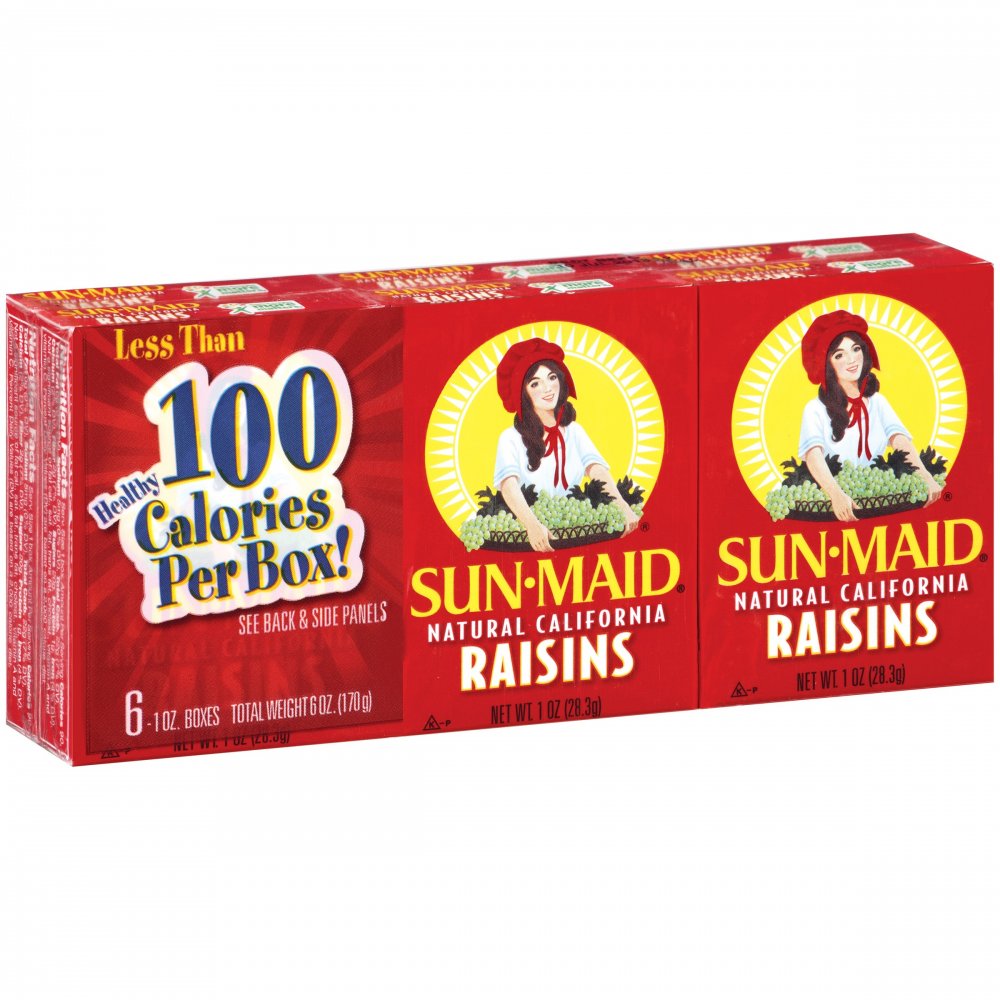 Sun Maid Natural California Snack Raisins 6PK 1oz Boxes