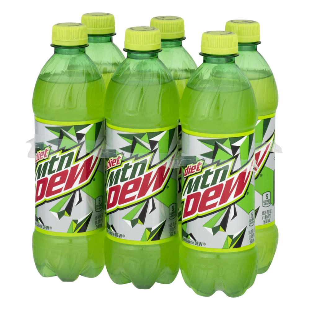 Diet Mountain Dew 6 Pack of 16.9oz Bottles