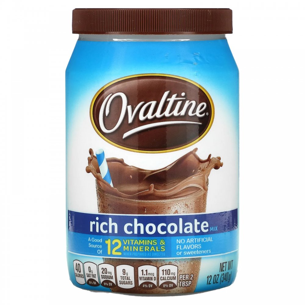 Ovaltine Rich Chocolate Mix 12oz Canister