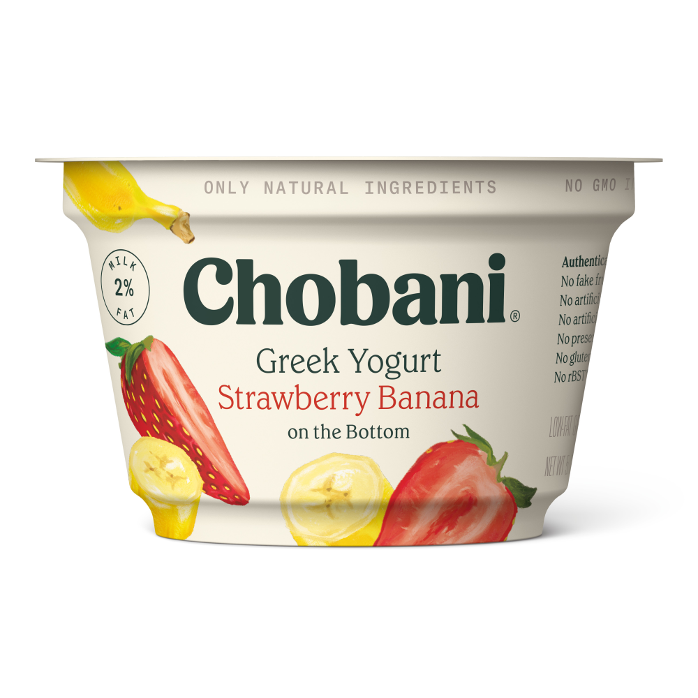 Chobani 2% Fat Greek Yogurt Strawberry Banana 5.3oz Cup