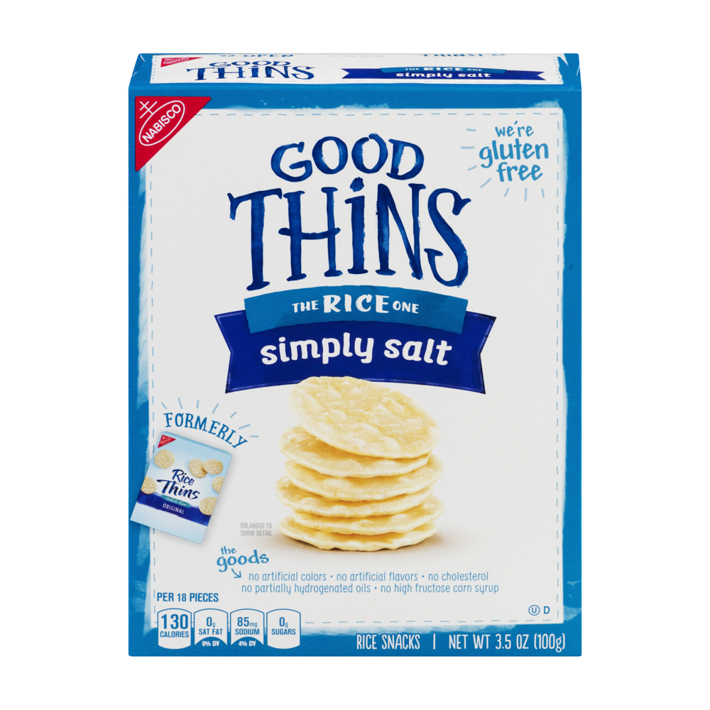 Nabisco Good Thins Rice Simply Salt Snacks 3.5oz Box