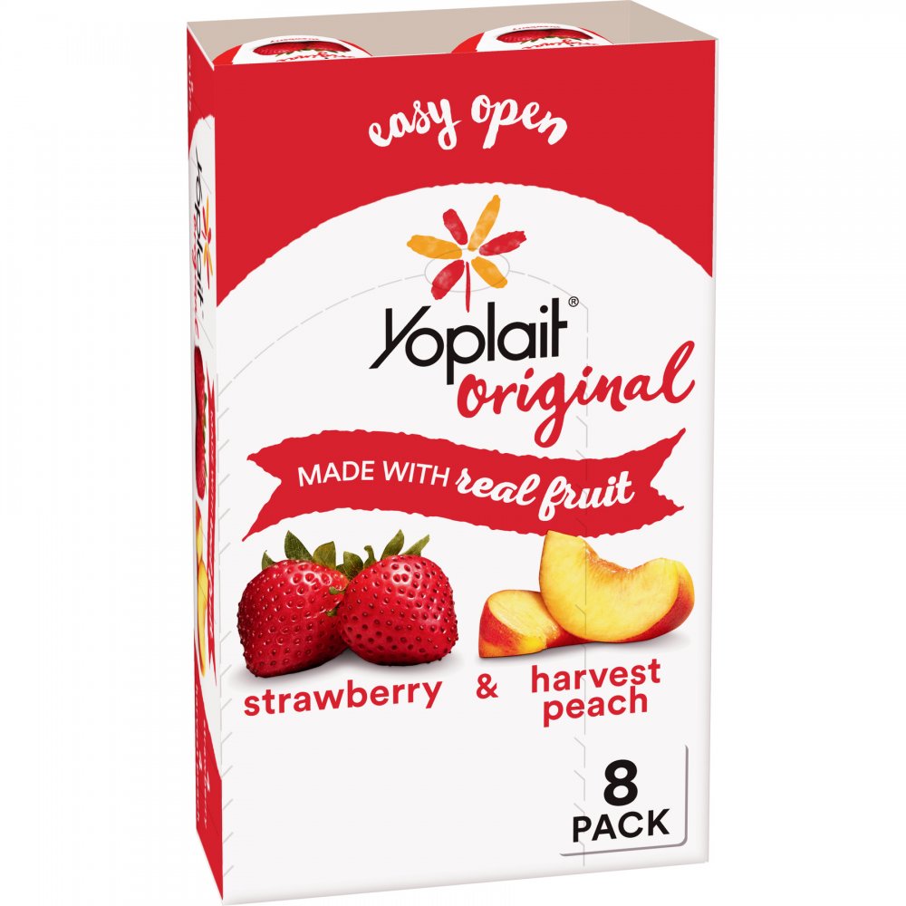 Yoplait Yogurt Strawberry & Harvest Peach 8CT of 6oz Cups