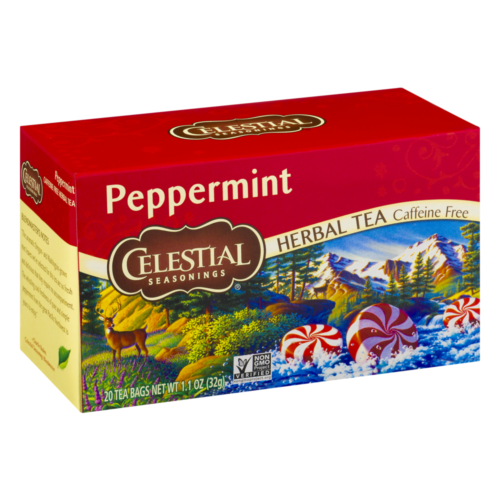 Celestial Seasonings Peppermint Caffeine Free Herbal Tea Bags 20CT PKG
