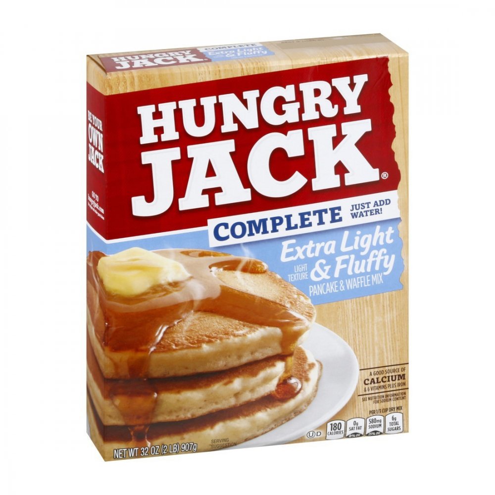 Hungry Jack Complete Pancake & Waffle Mix Extra Light & Fluffy 32oz Box