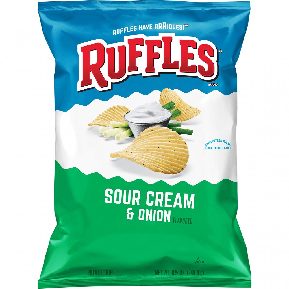 Ruffles Potato Chips Sour Cream & Onion 8.5oz Bag