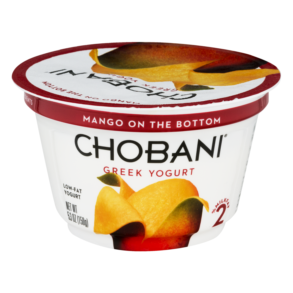 Chobani 2% Greek Yogurt Mango On The Bottom 5.3oz Cup