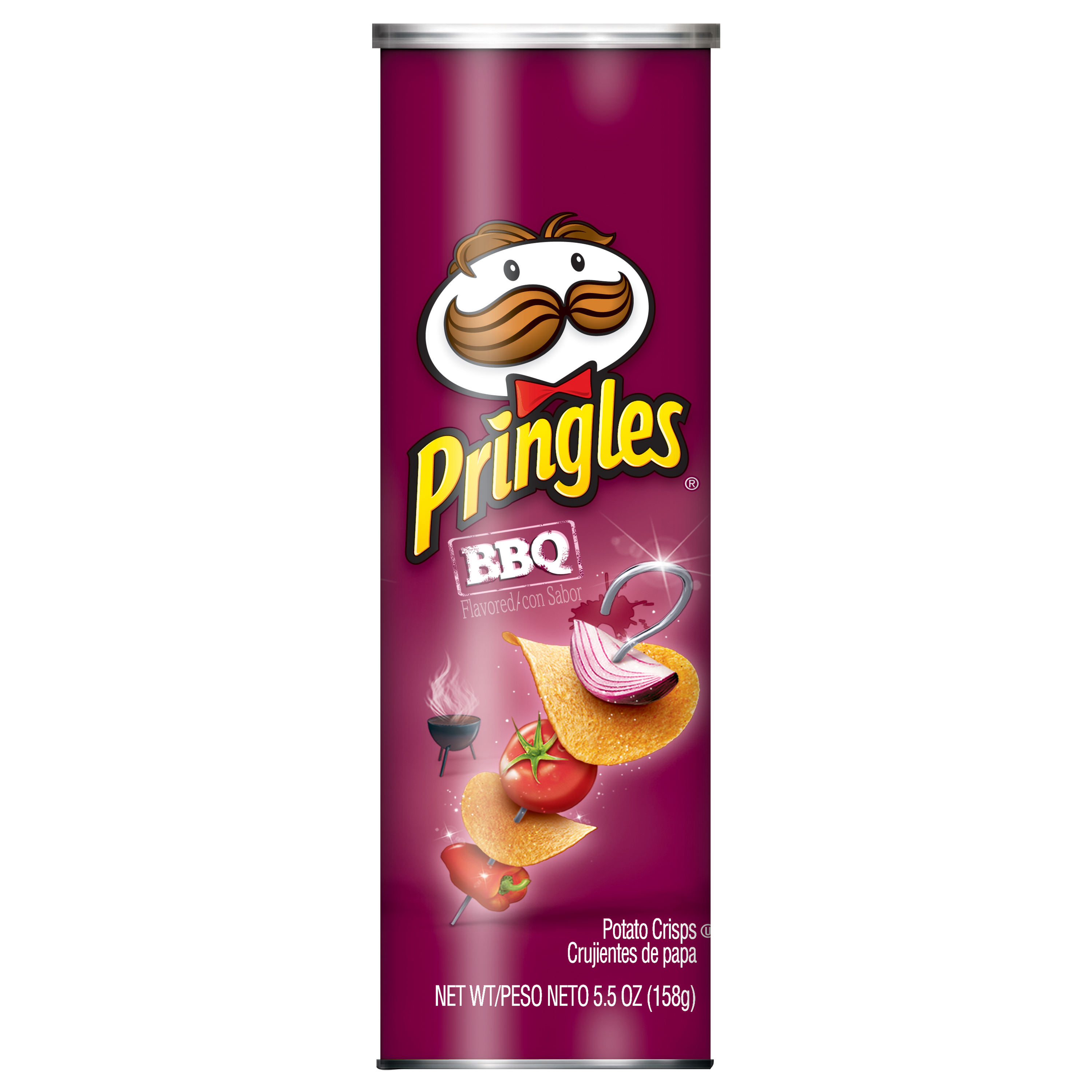 Pringles Potato Crisps Barbecue 5.5oz Can