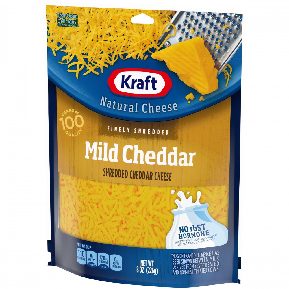 Kraft Shredded Mild Cheddar Cheese 8oz Bag