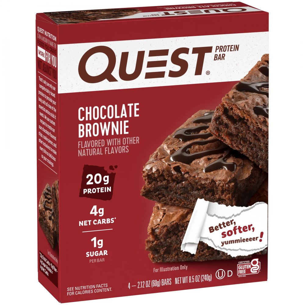 Quest Bar Protein Bar Chocolate Brownie 4pk 2.12oz Bars