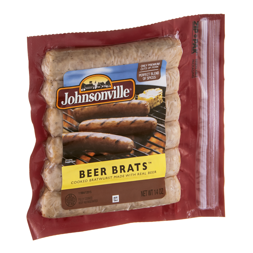 Johnsonville Fully Cooked Beer Brats  6CT 14oz