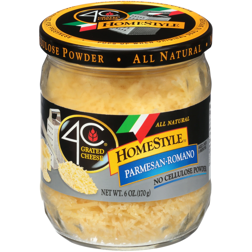 4C Grated Cheese All Natural Homestyle Parmesan-Romano 6oz Jar