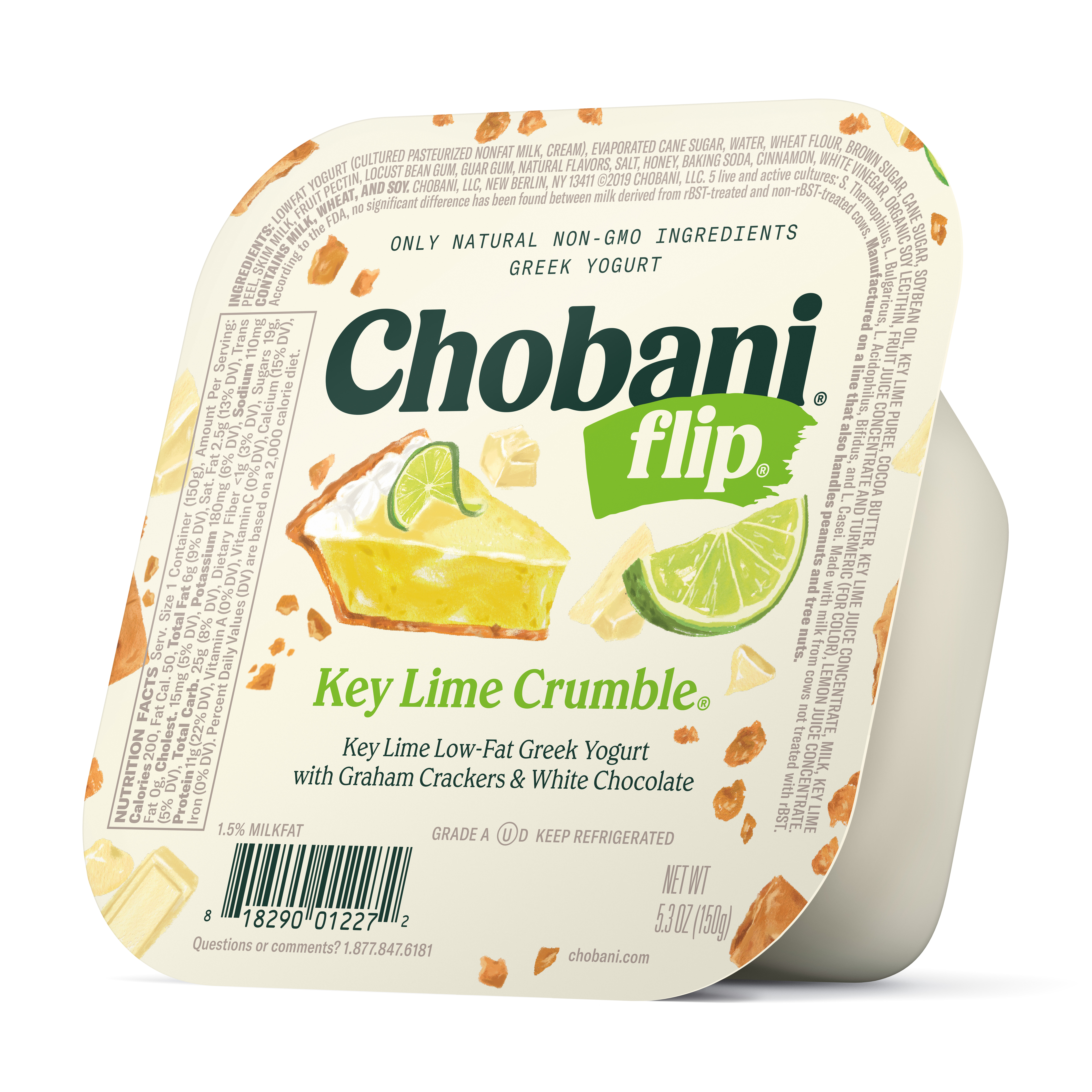 Chobani, Flip Key Lime Crumble Low-Fat Greek Yogurt, 5.3 oz