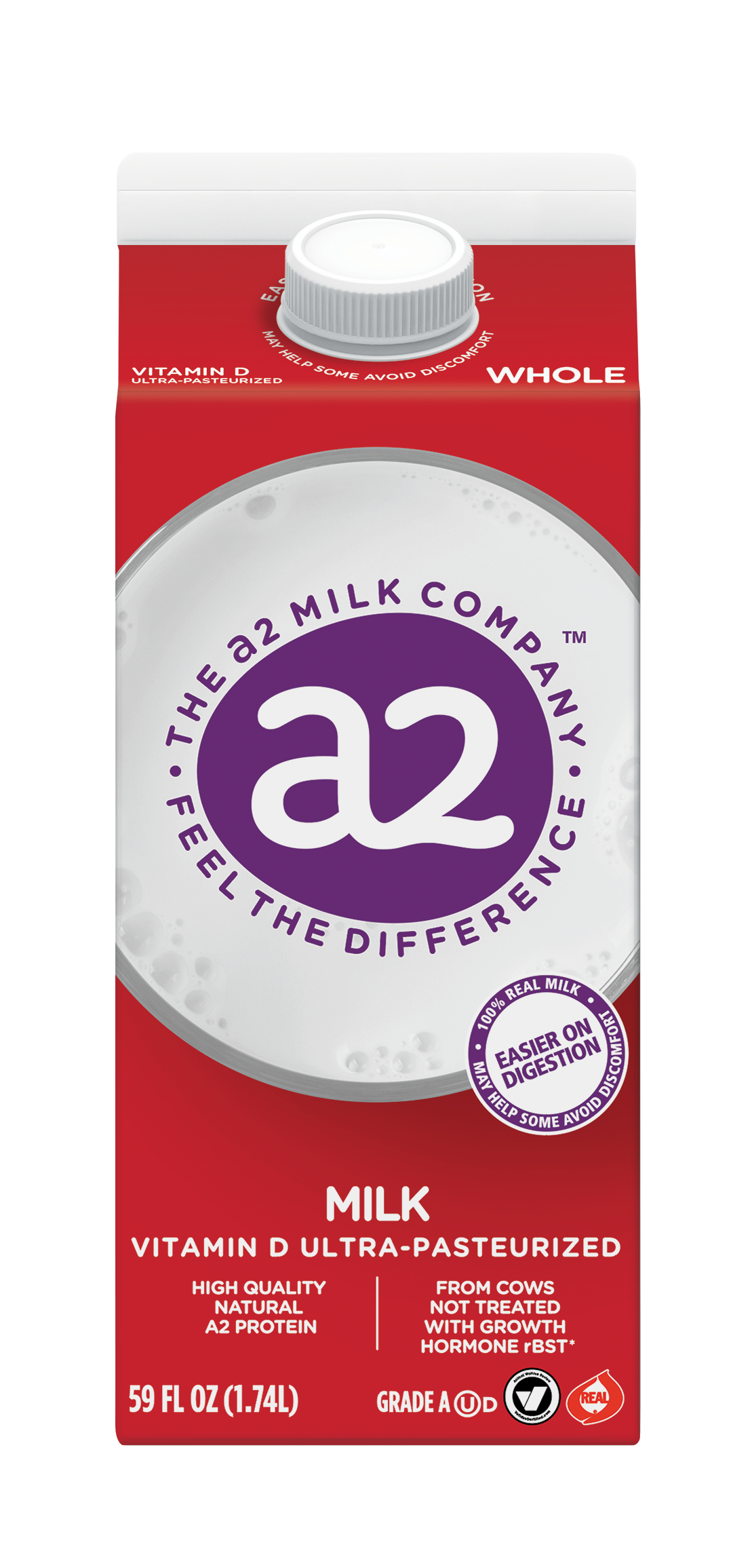a2 Milk Company Whole Milk, 1.74L