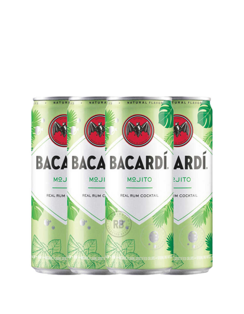 Bacardi Real Rum Mojito Cocktail - 4pk/355ml Cans *ID REQUIRED*