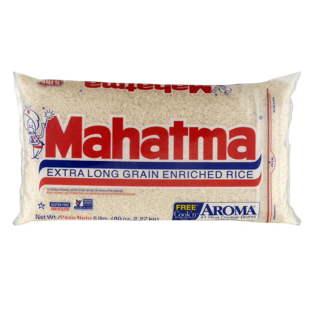 Mahatma Rice Enriched Extra Long Grain 5LB Bag