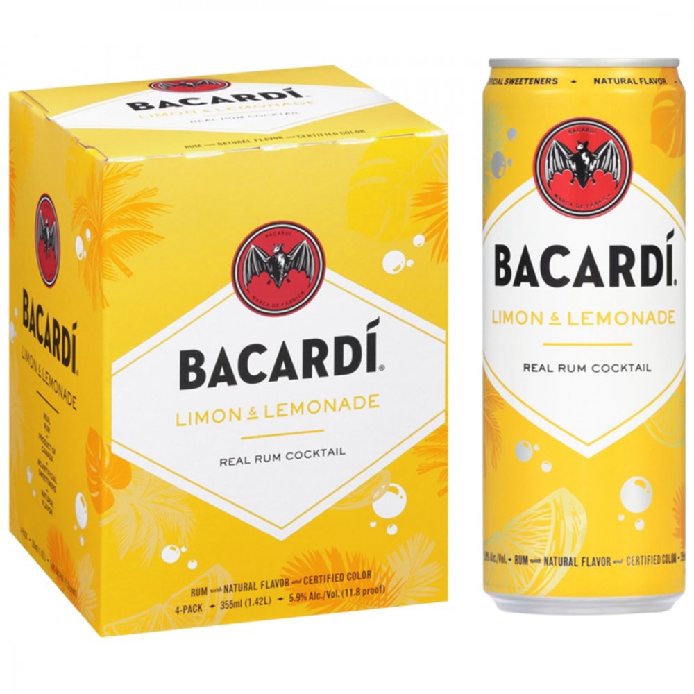 Bacardi Classic Cocktails Limon & Lemonade 4pk